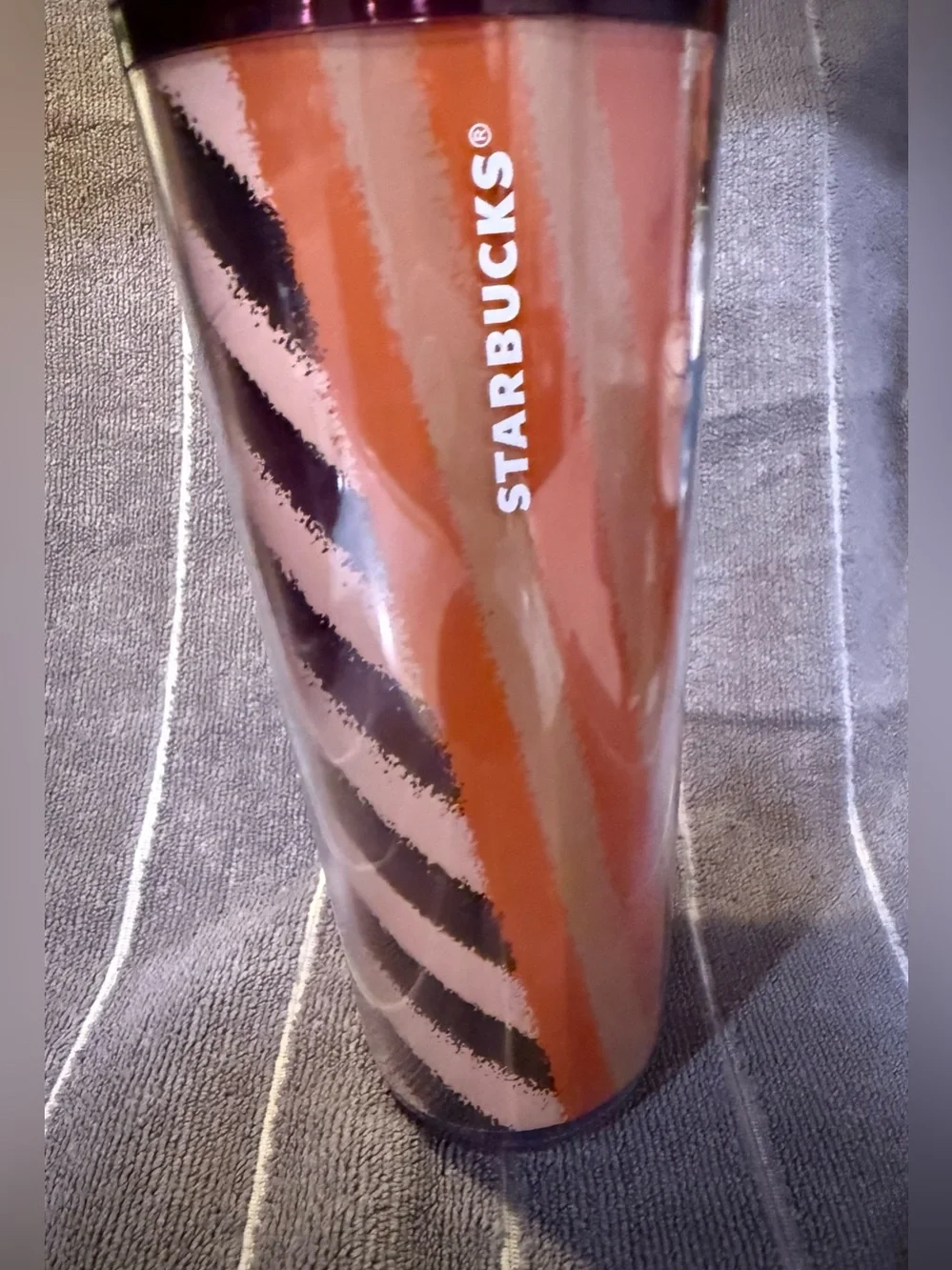 Starbucks Tumbler with Pumpkin Straw Charm